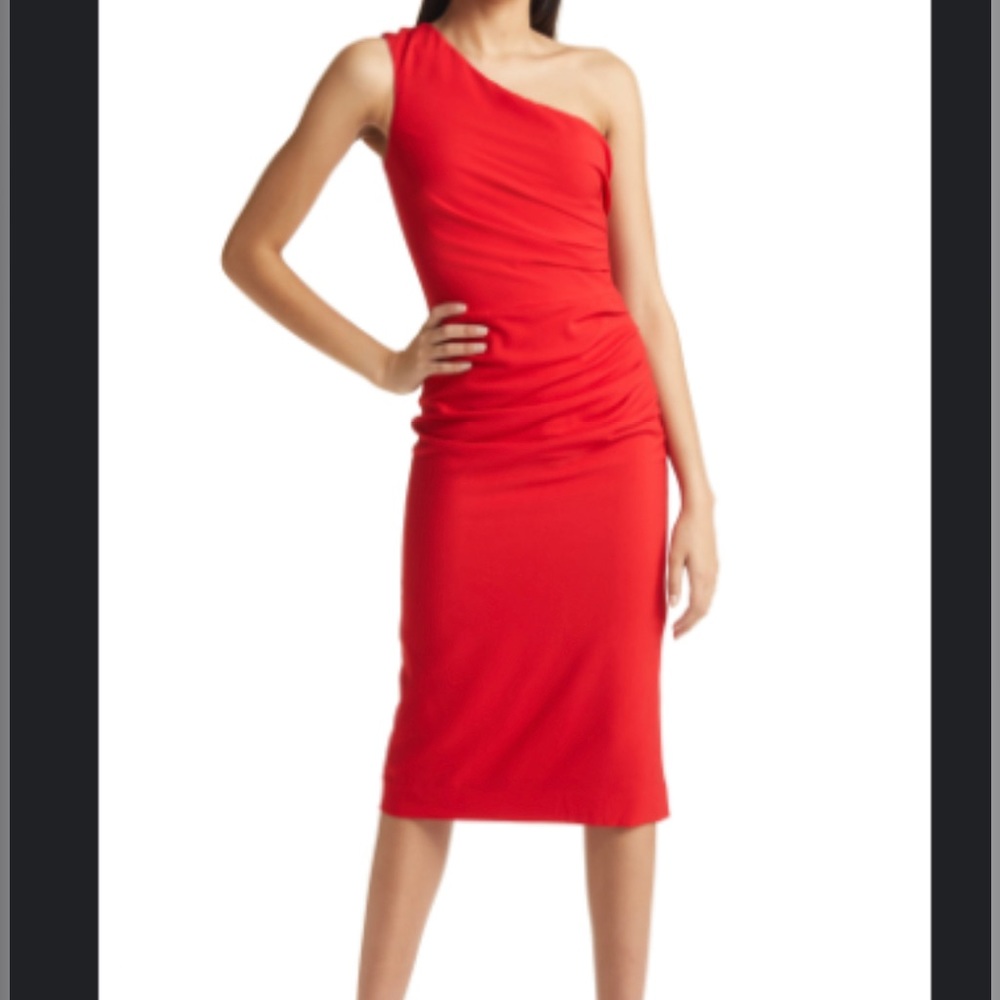 Dress The Population - Martine Stretch Crepe One-Shoulder Dress - Nwt - Size S